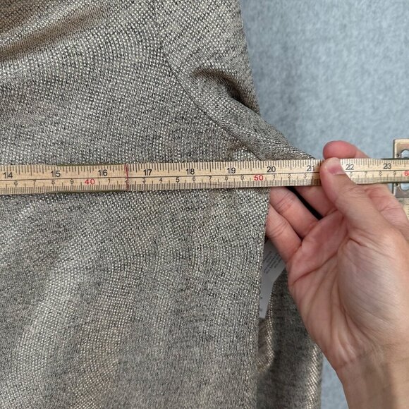 Chicos Womens Metallic Knit Cowl-Neck Top Size M Gold Stretch Knit Shimmery NEW - Picture 6 of 11